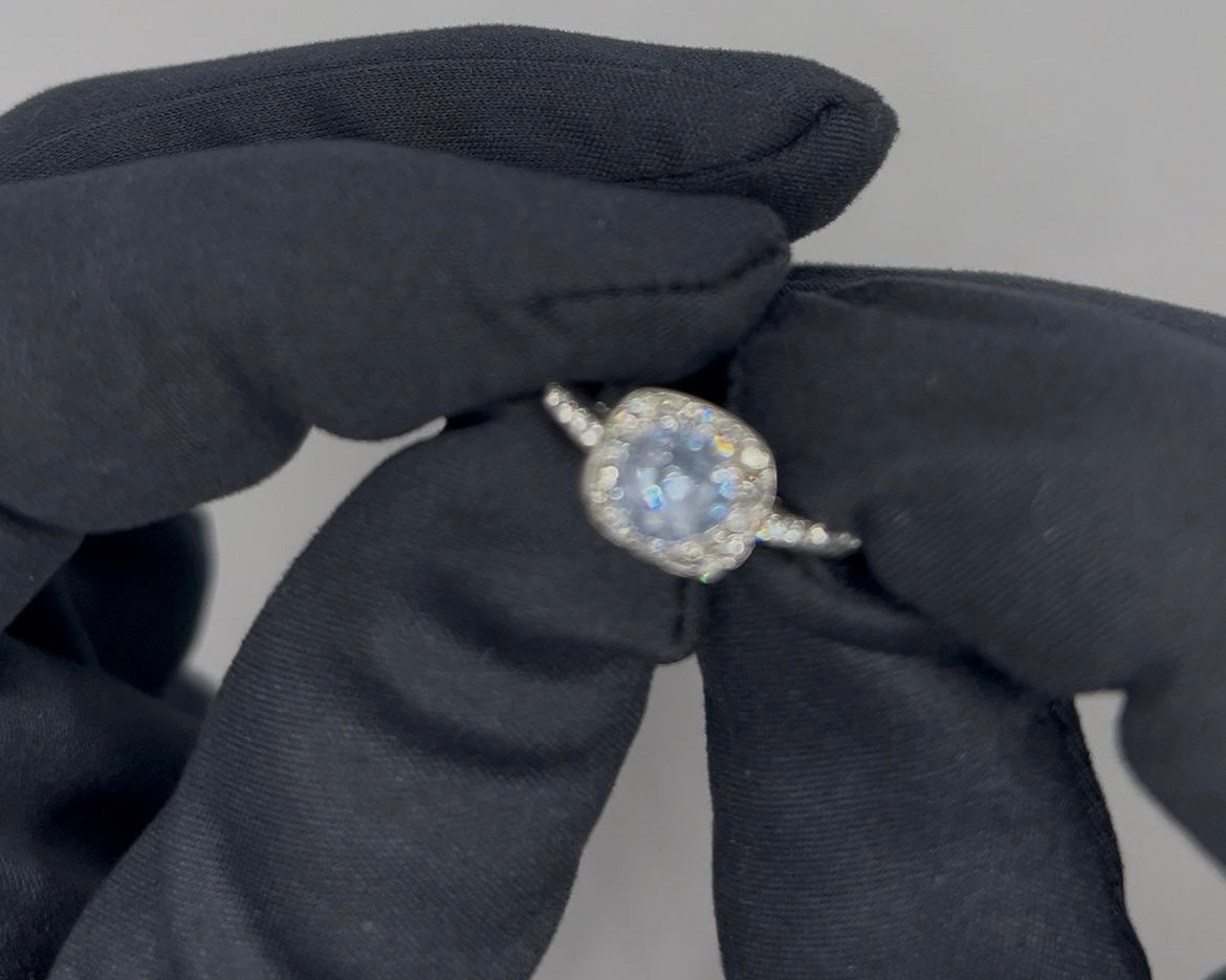 Classic Silver Plated Engagement Ring