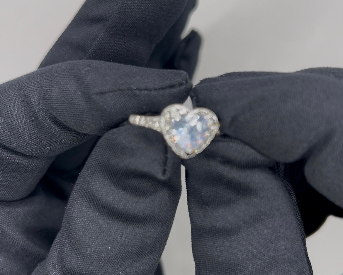 Luxury Silver Plated Heart Ring