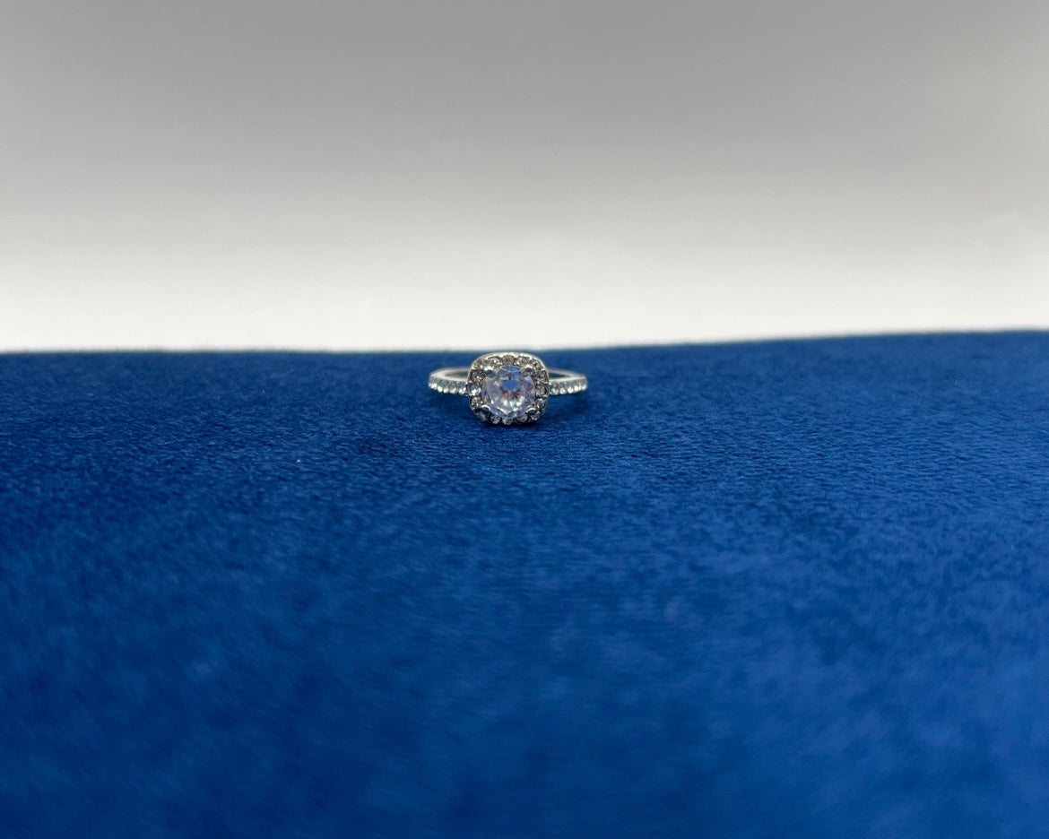 Classic Silver Plated Engagement Ring